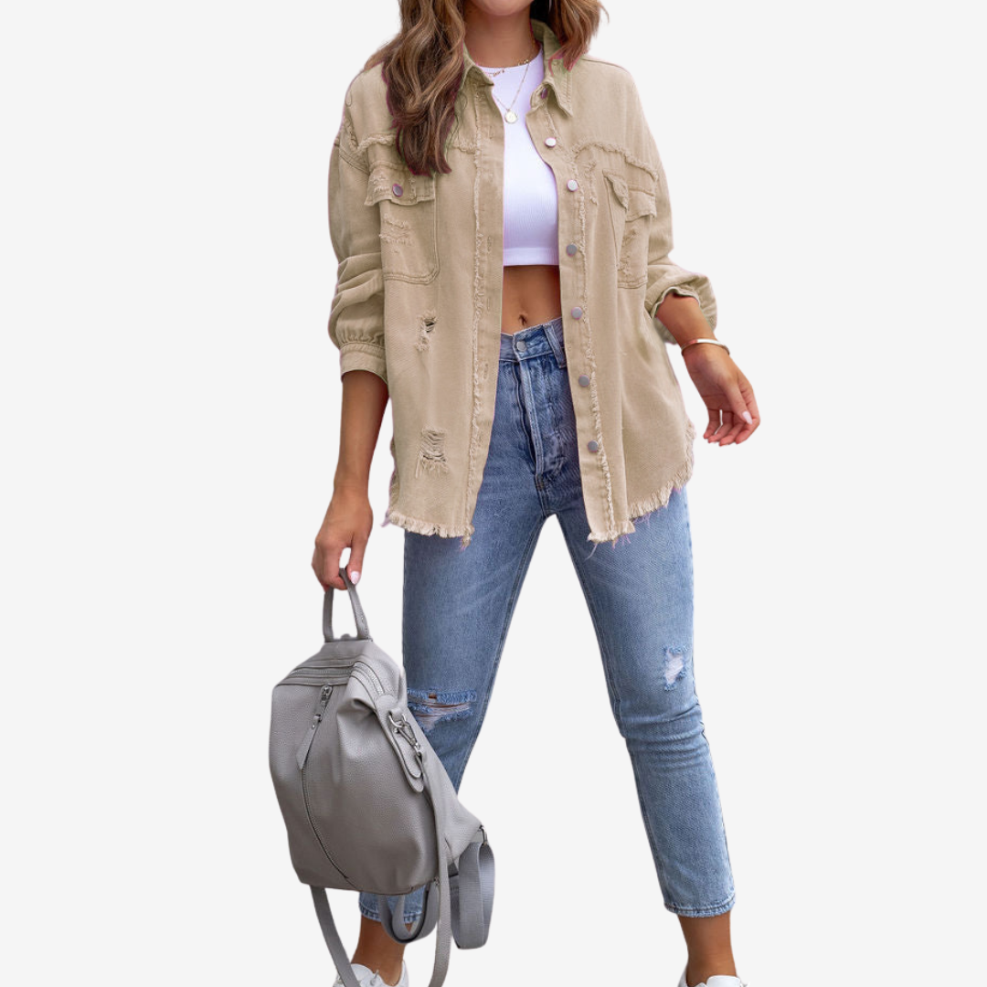 Clarina™ Veste en Jean Oversize