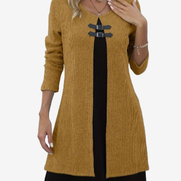 Elora™ Robe Pull Chic Avec Contraste