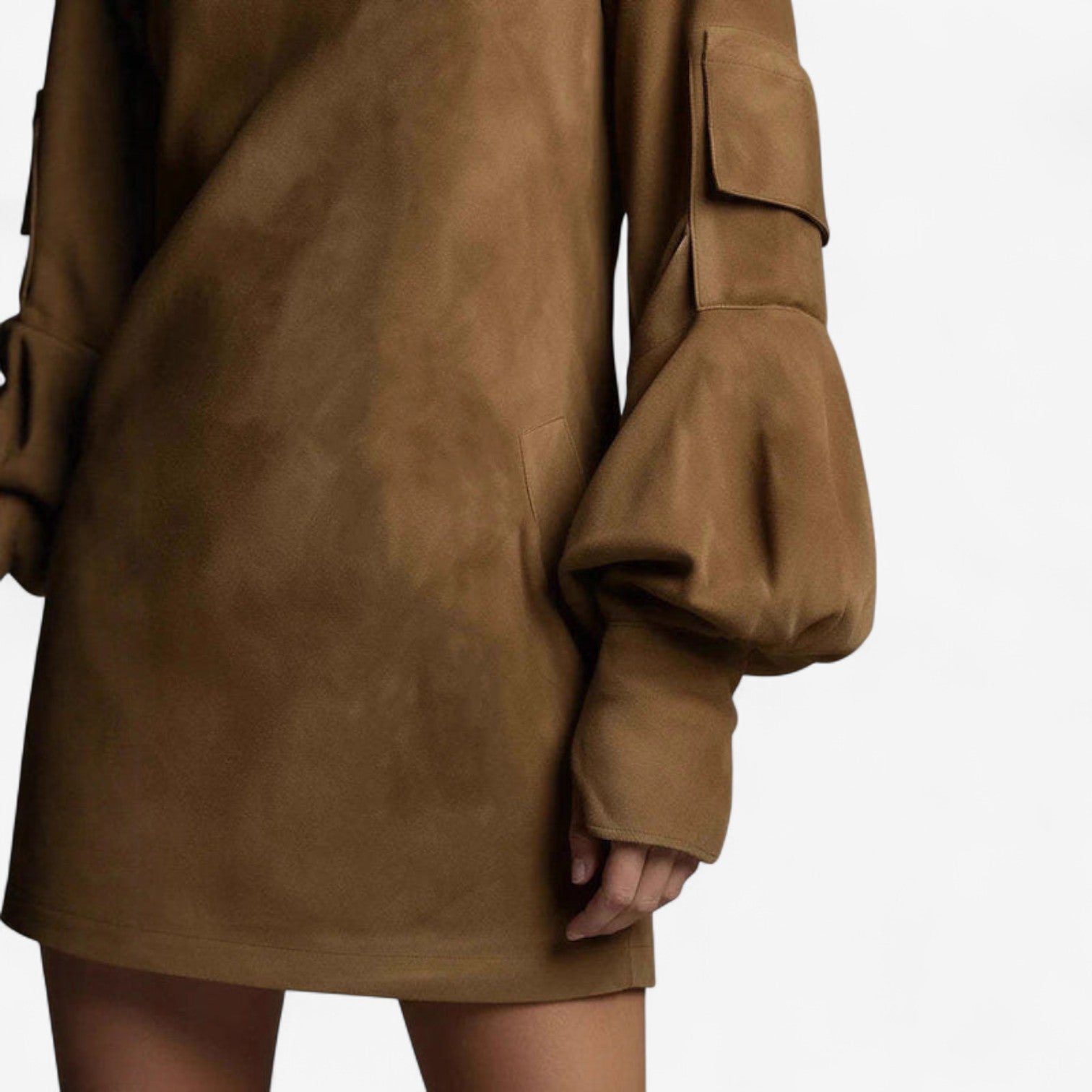 Tania™ Robe Mini à Col Montant