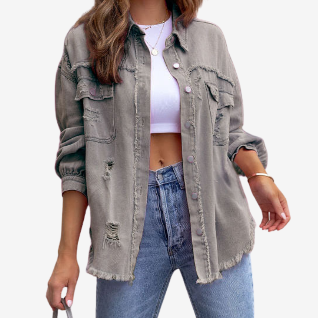 Clarina™ Veste en Jean Oversize