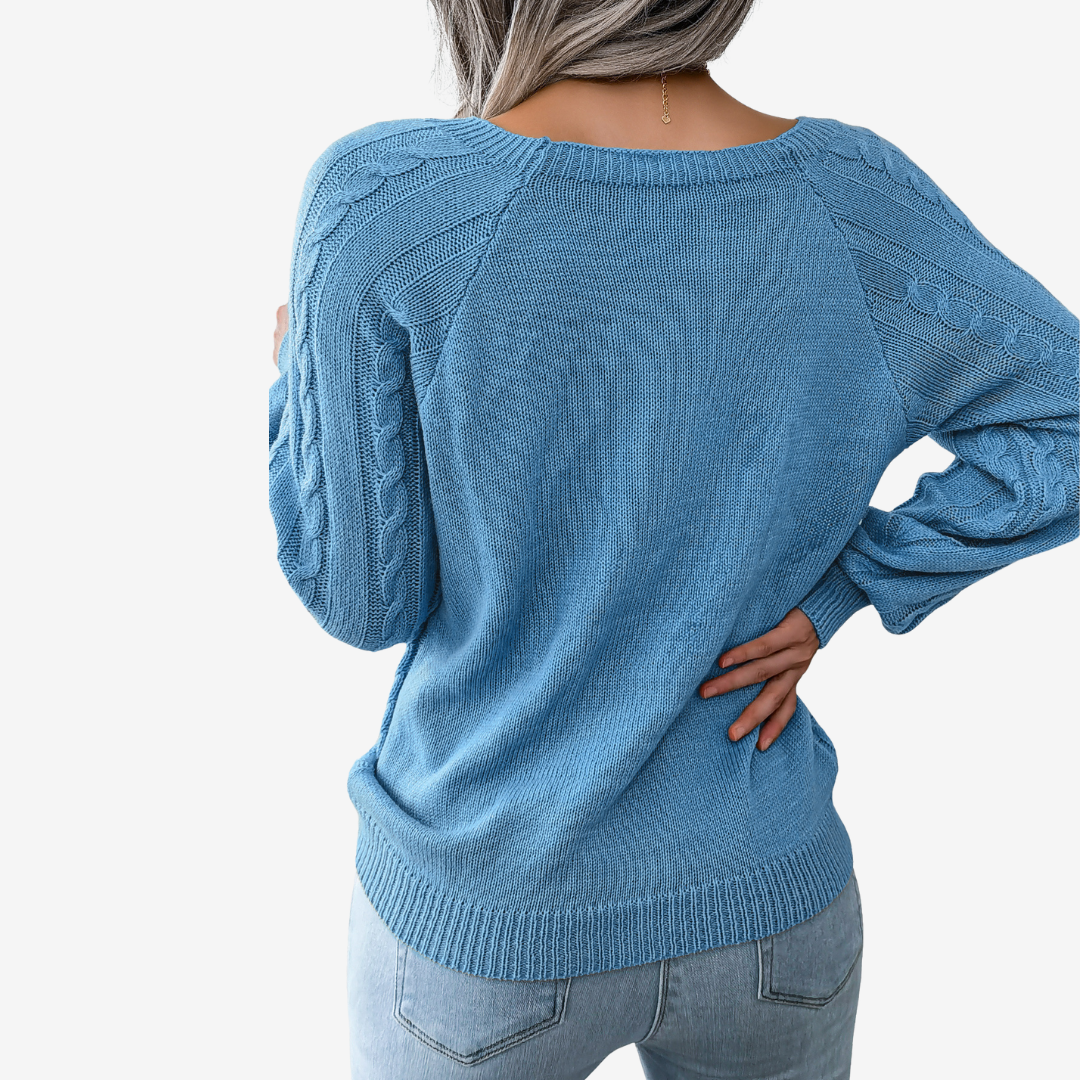 Meli™ Pull à Boutons Décoratifs