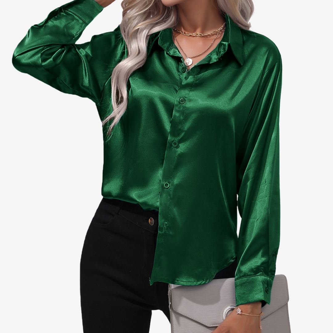 Alvira™ Chemise en Soie Élégante