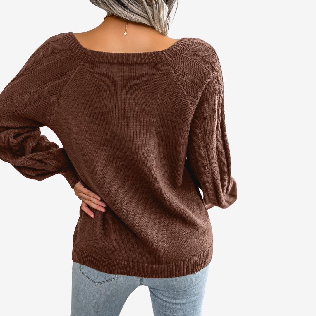 Meli™ Pull à Boutons Décoratifs