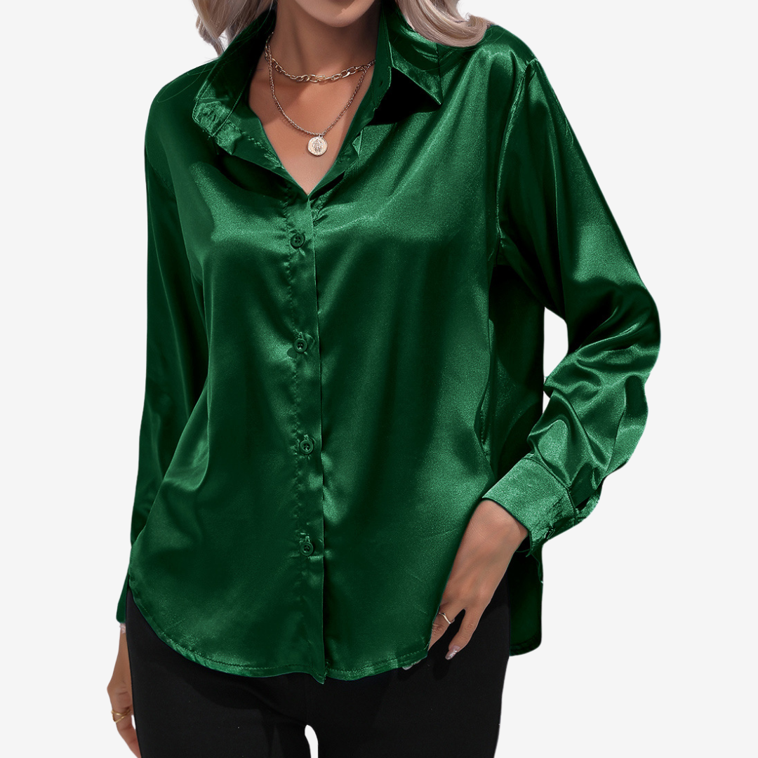 Alvira™ Chemise en Soie Élégante