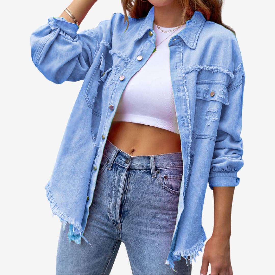 Clarina™ Veste en Jean Oversize