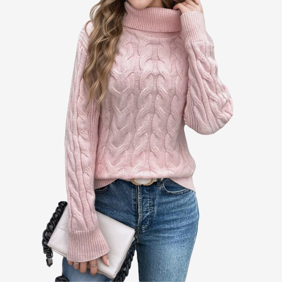 Odile™ Pull à Col Roulé Classique