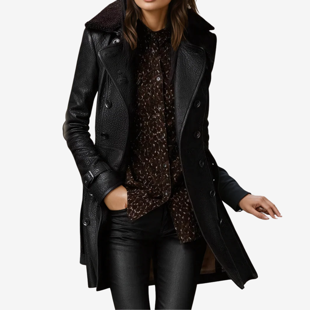 Sofie™ Manteau en Similicuir