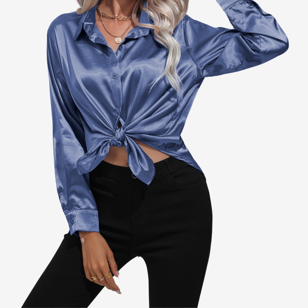 Alvira™ Chemise en Soie Élégante