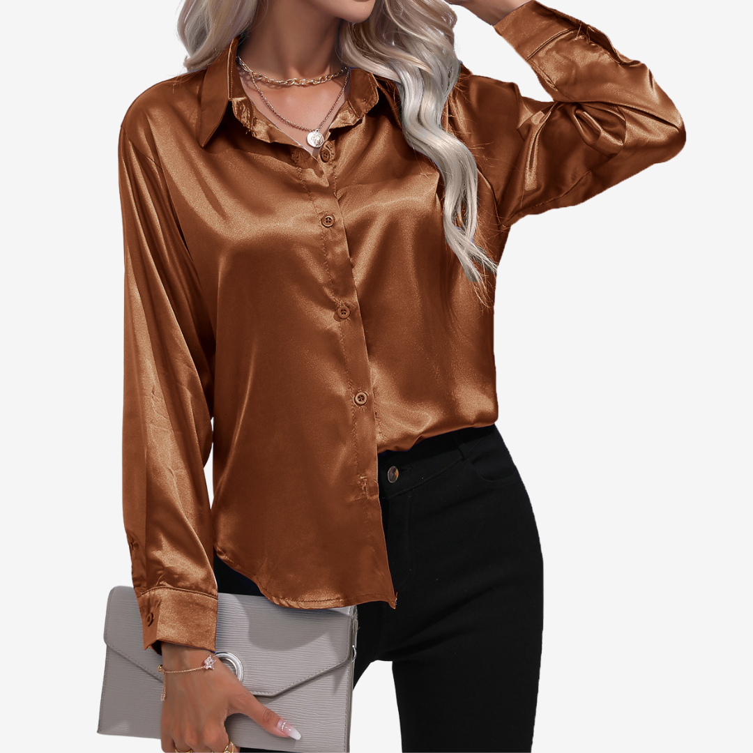 Alvira™ Chemise en Soie Élégante