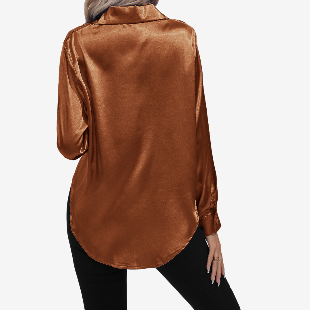 Alvira™ Chemise en Soie Élégante