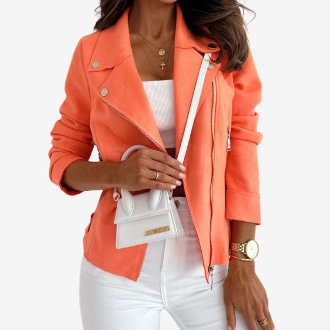Adoria™ Veste en Cuir Élégante