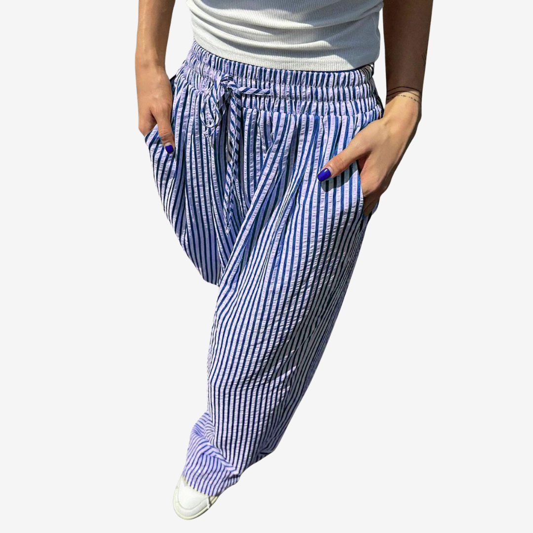 Zara™ Pantalon Rayé Décontracté
