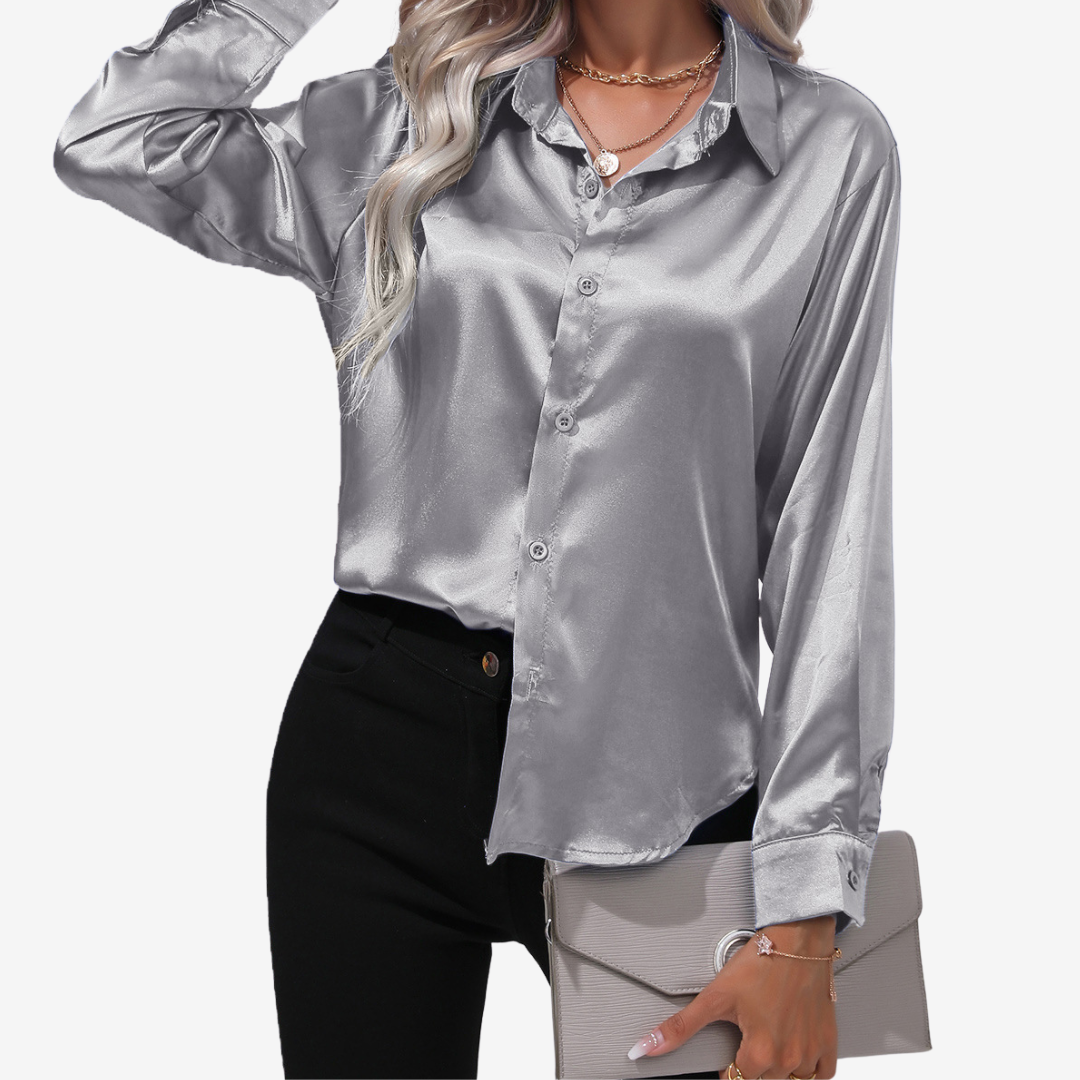 Alvira™ Chemise en Soie Élégante