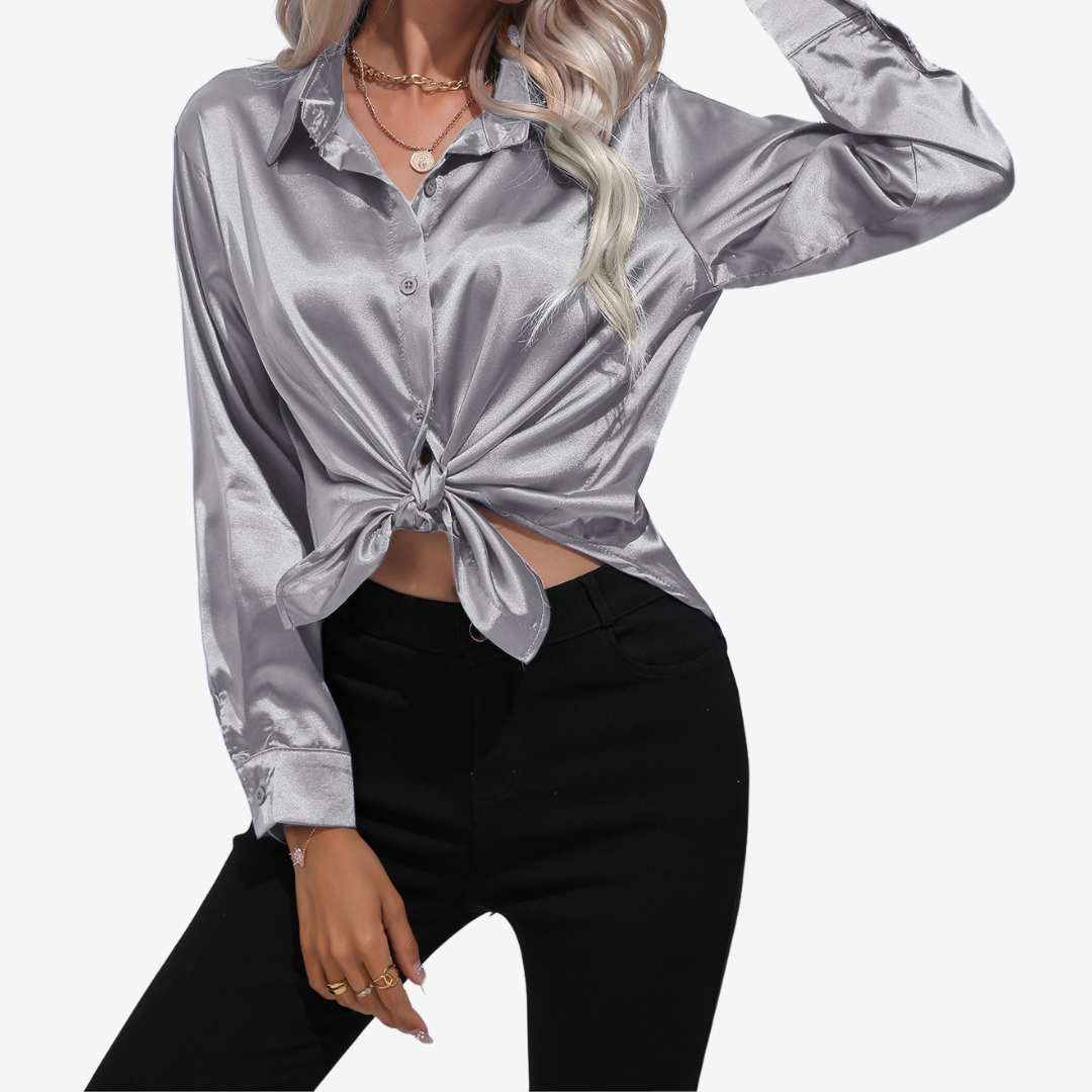 Alvira™ Chemise en Soie Élégante