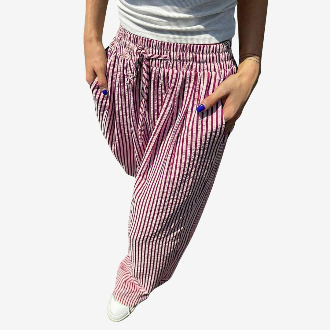 Zara™ Pantalon Rayé Décontracté