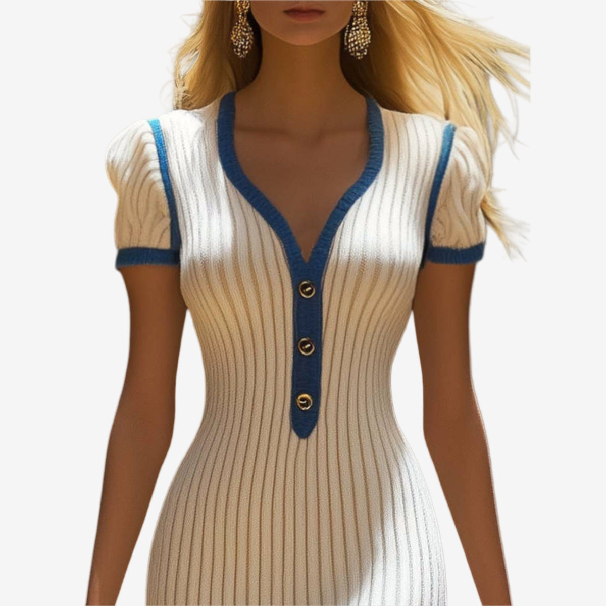 Élara™ Midi avec Détails Contrastés