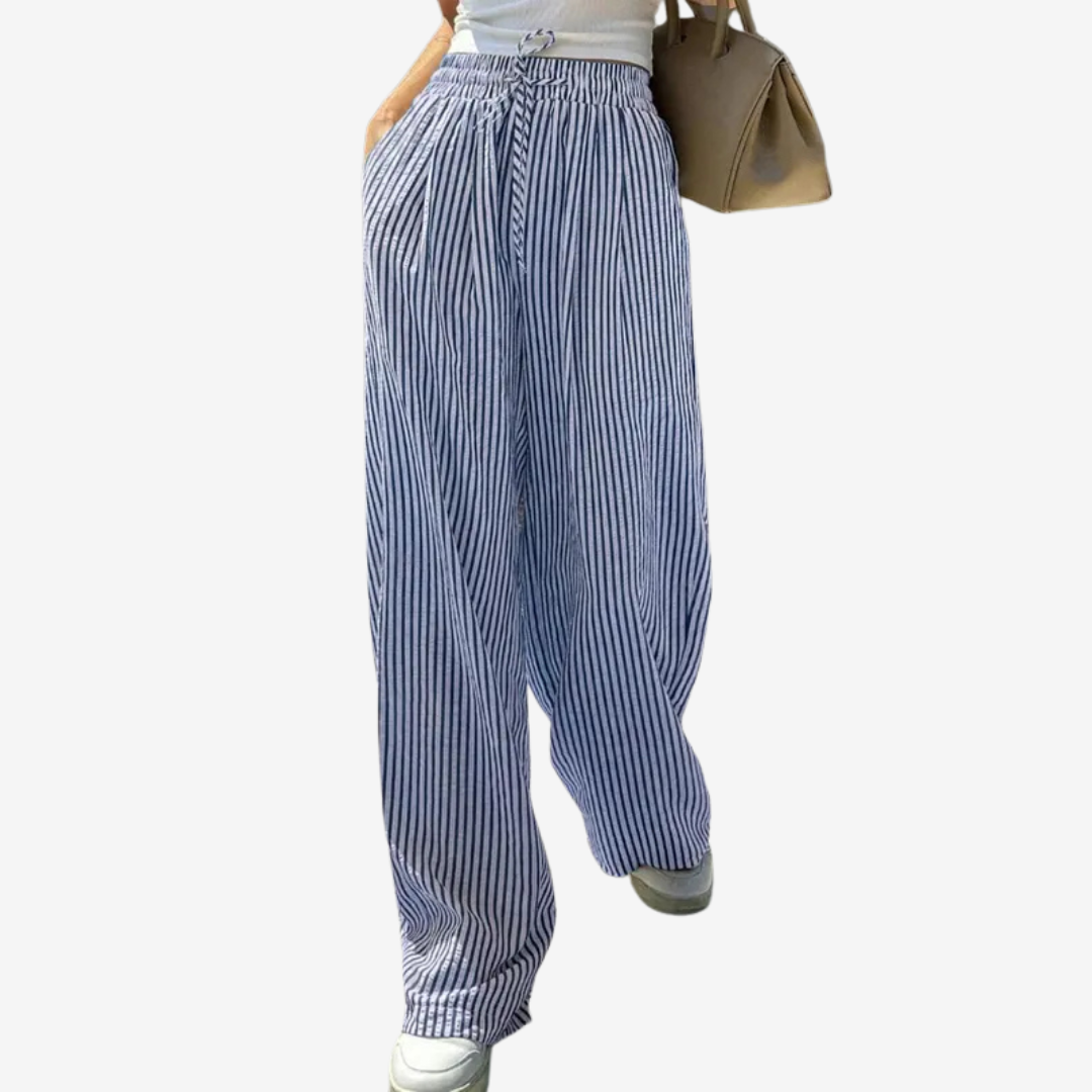 Zara™ Pantalon Rayé Décontracté