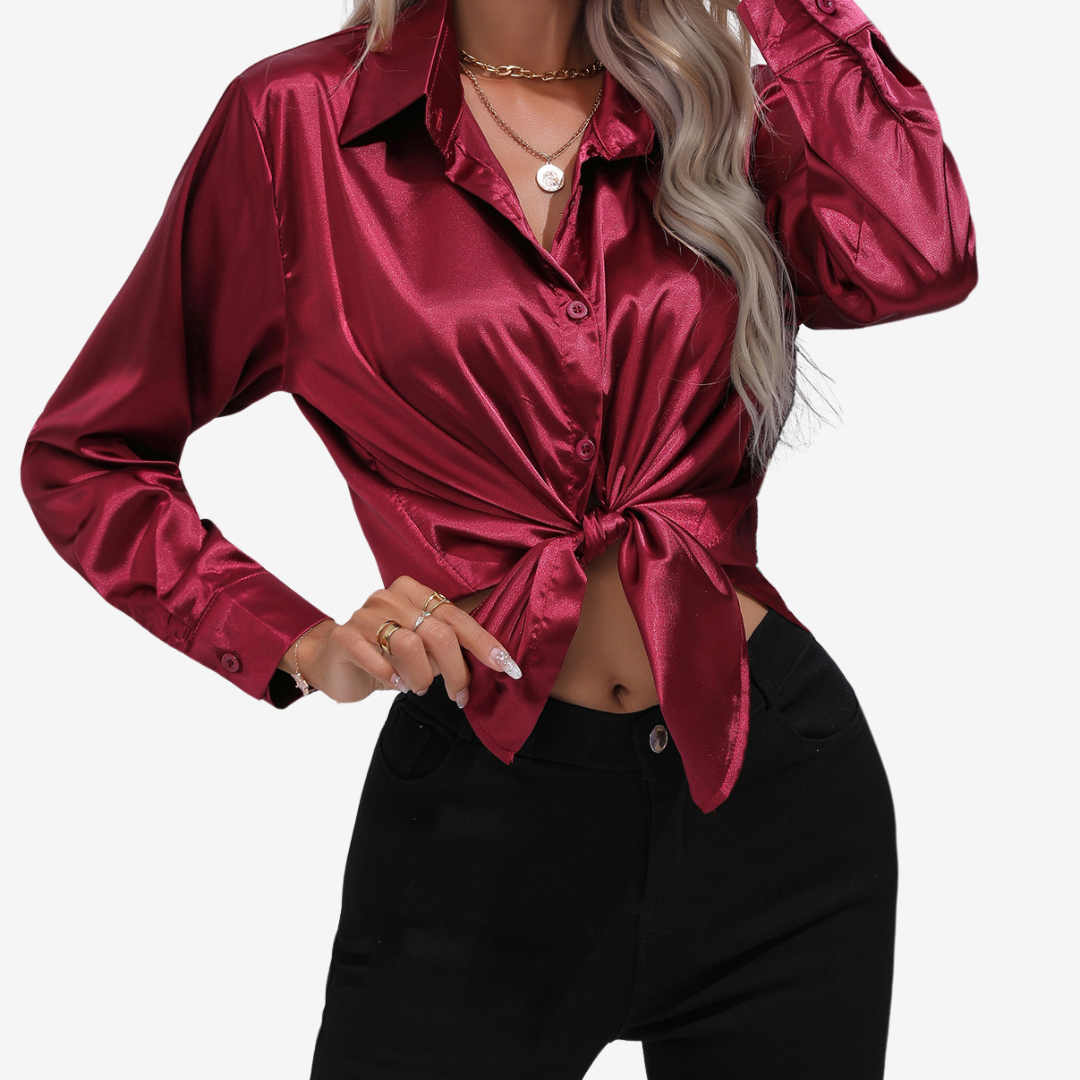 Alvira™ Chemise en Soie Élégante