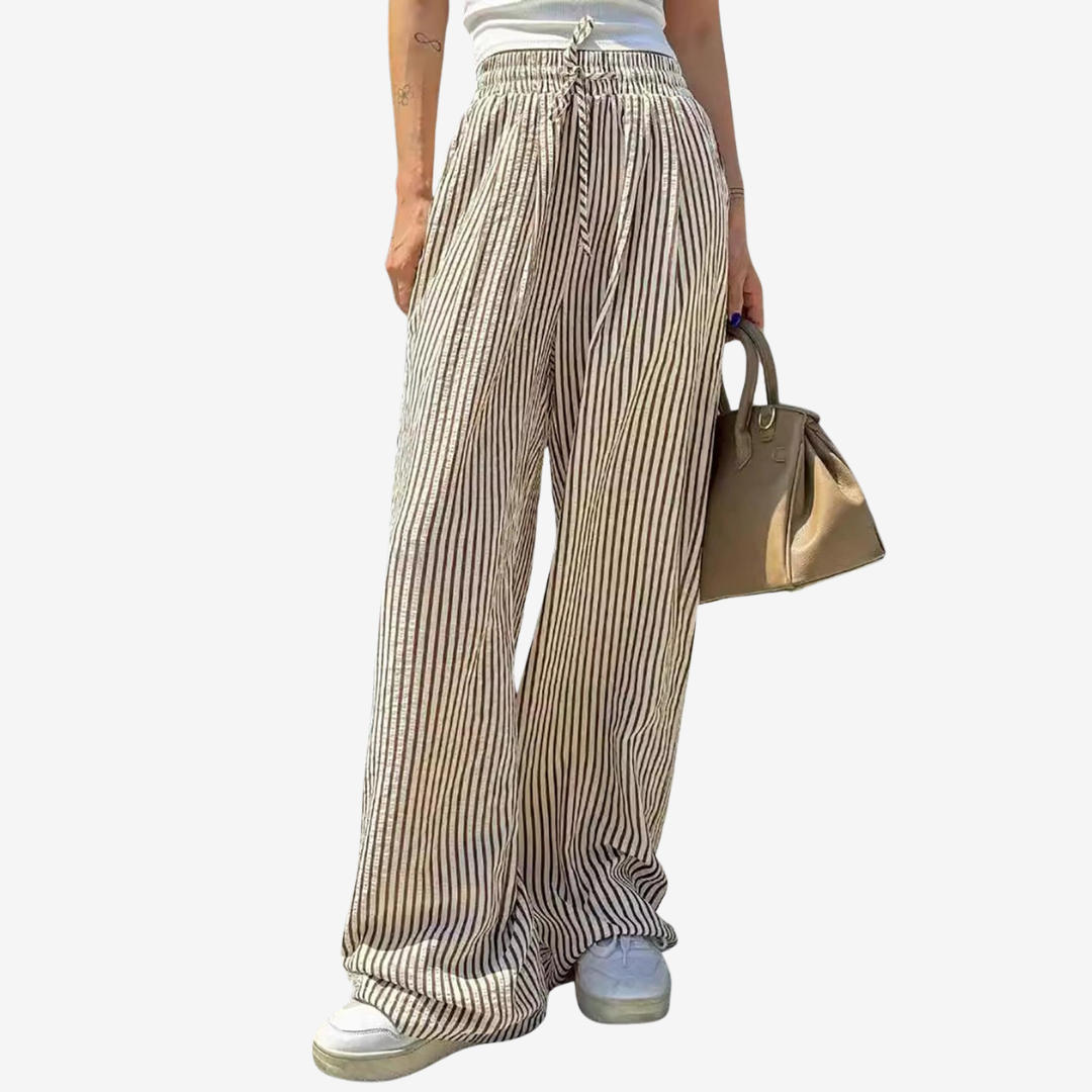 Zara™ Pantalon Rayé Décontracté