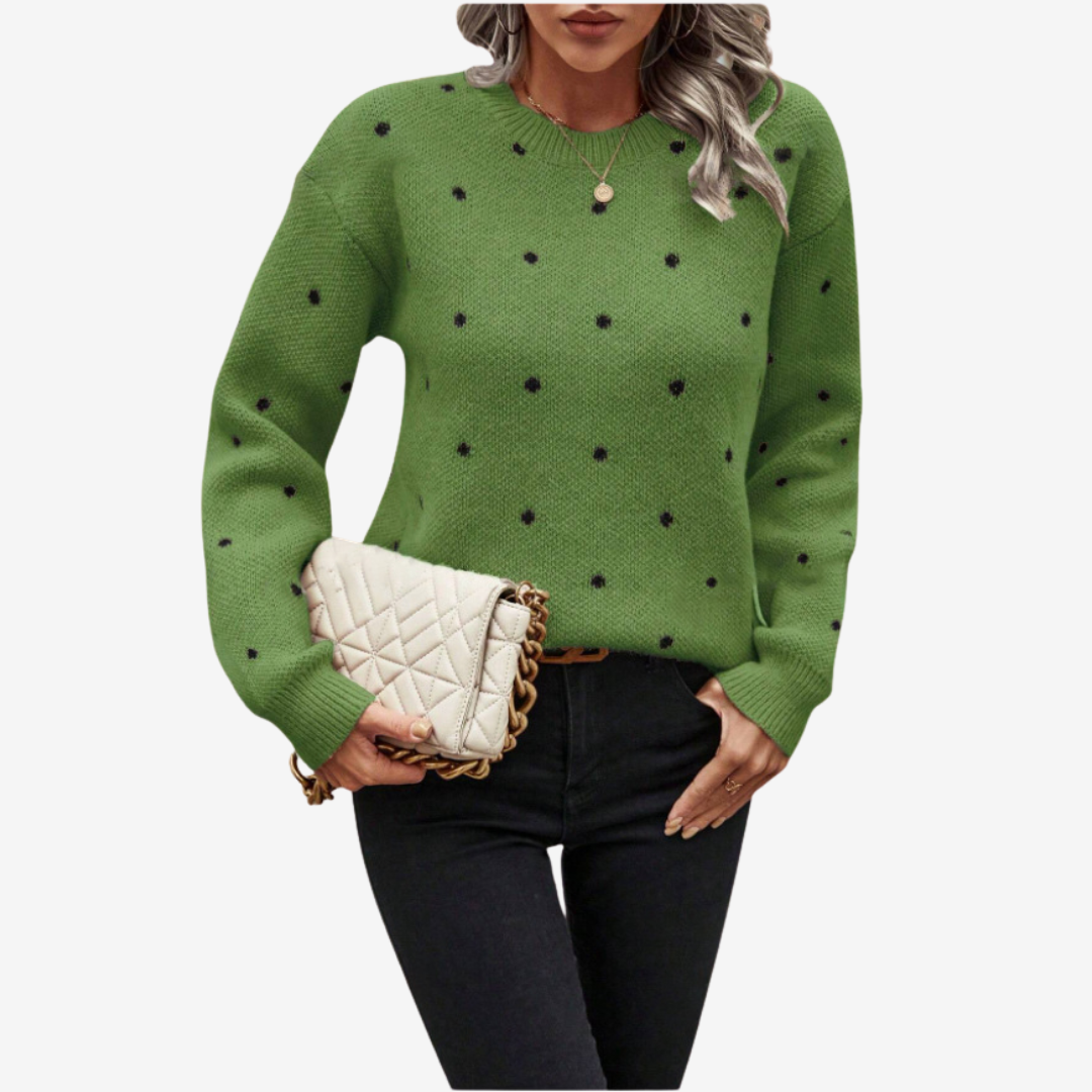 Aveline™ Pull à Pois Élégant