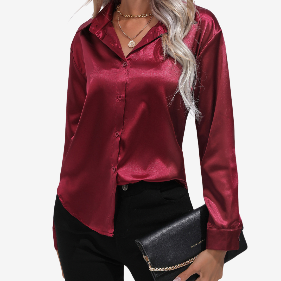 Alvira™ Chemise en Soie Élégante