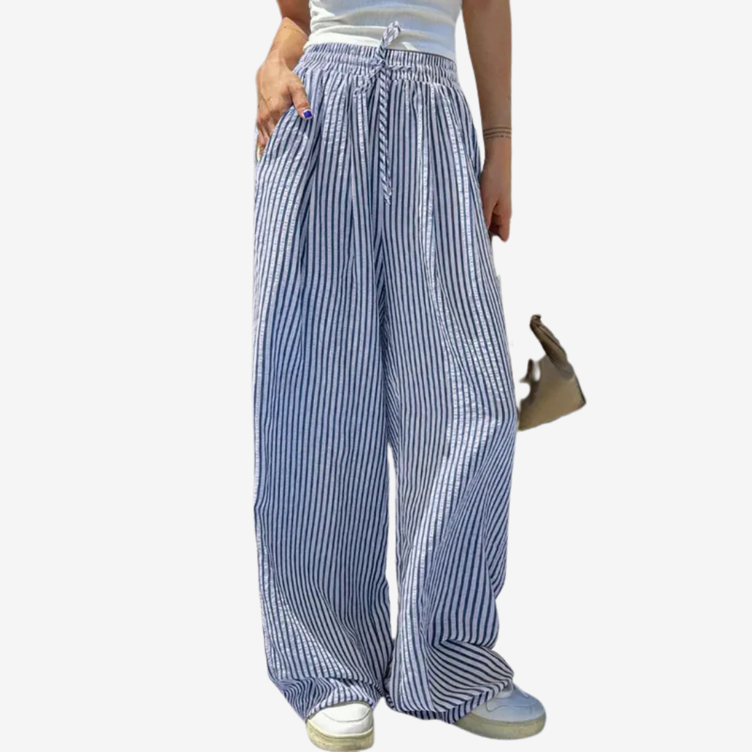 Zara™ Pantalon Rayé Décontracté