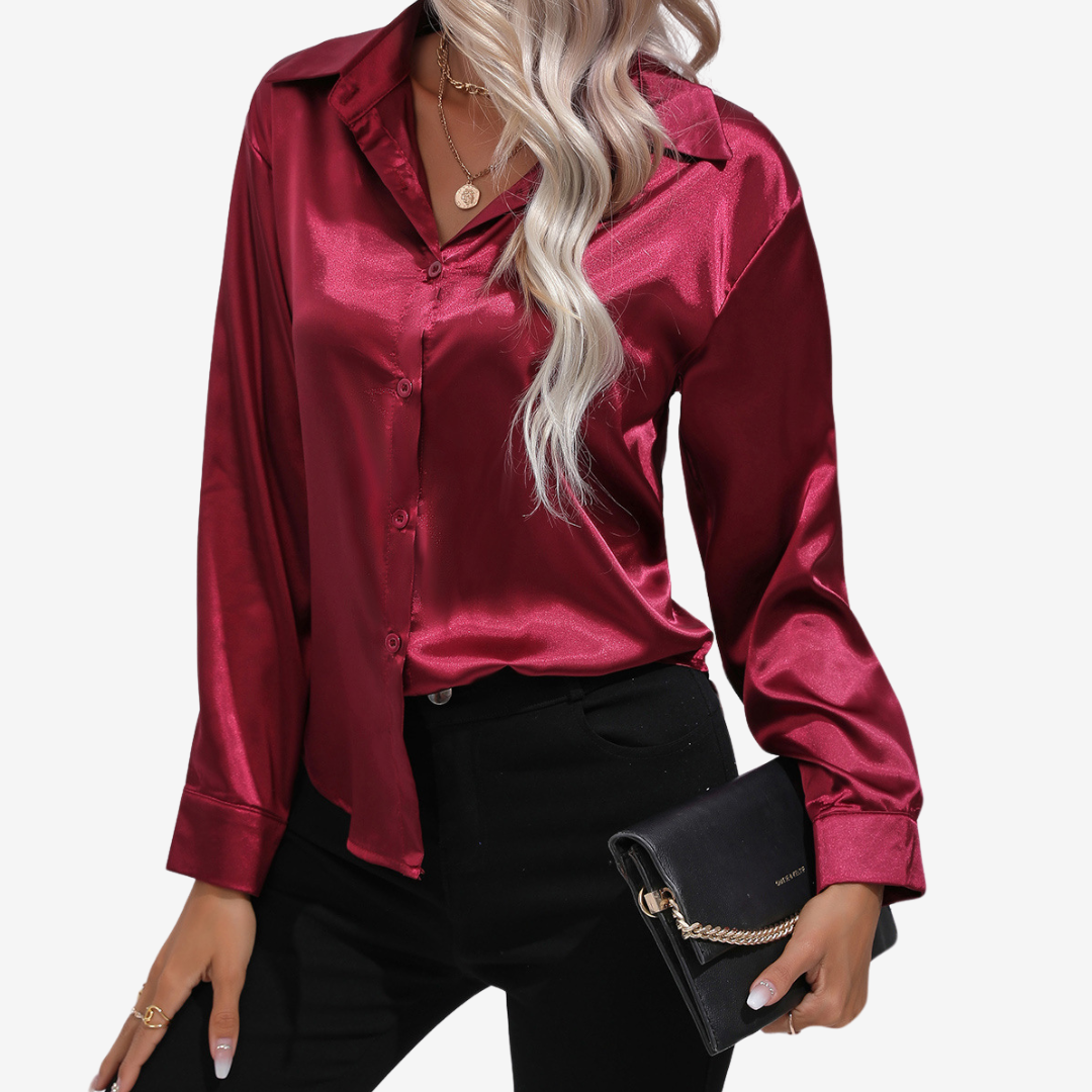 Alvira™ Chemise en Soie Élégante