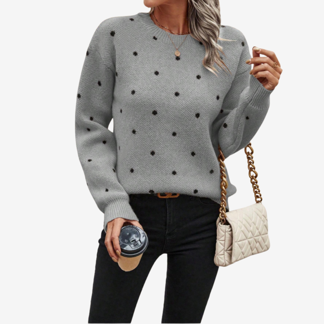 Aveline™ Pull à Pois Élégant