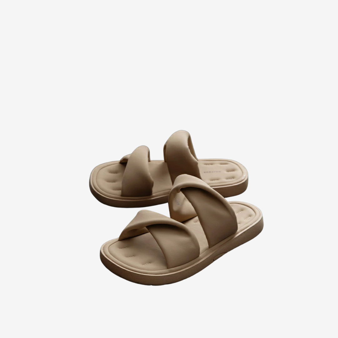Adélaïde™ Sandales Plates en Cuir