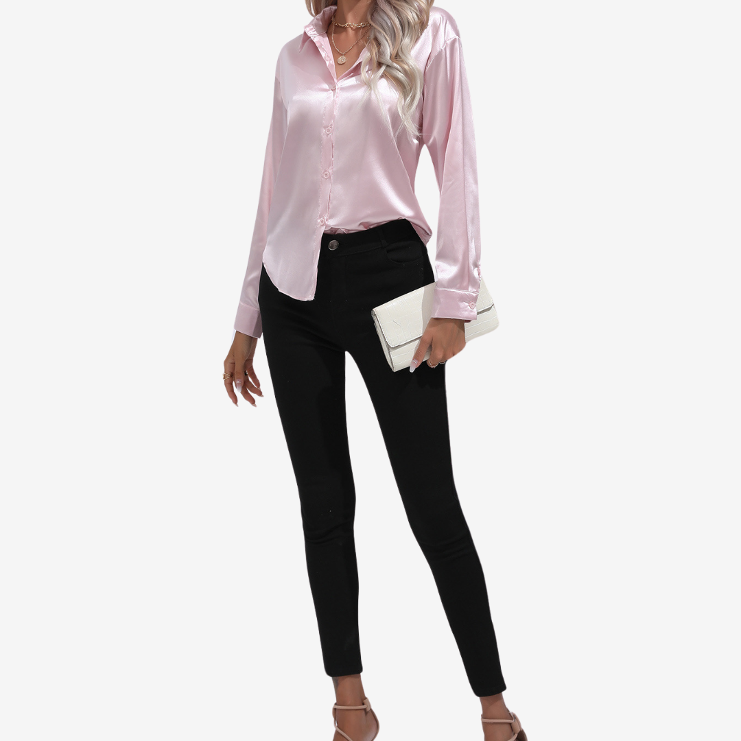 Alvira™ Chemise en Soie Élégante