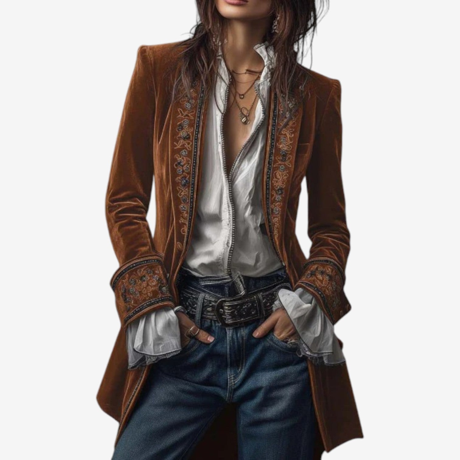 Ramousse™ Blazer Brodé