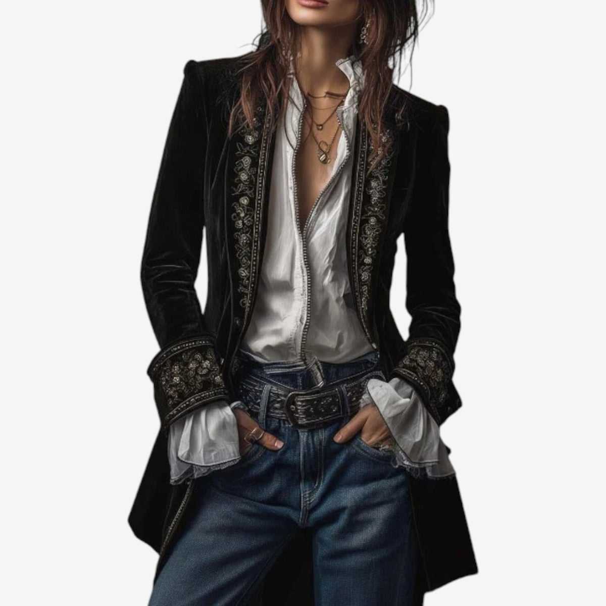 Ramousse™ Blazer Brodé