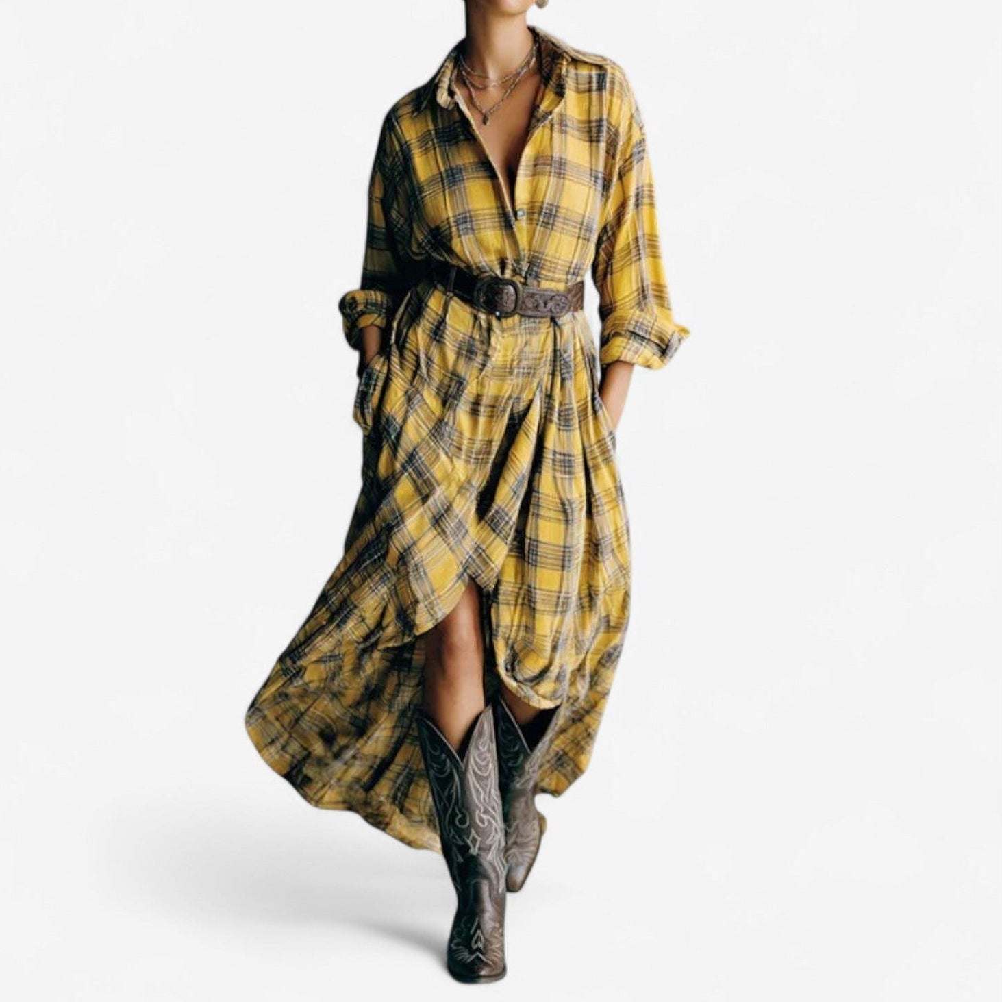 Clelia™ Robe à Carreaux