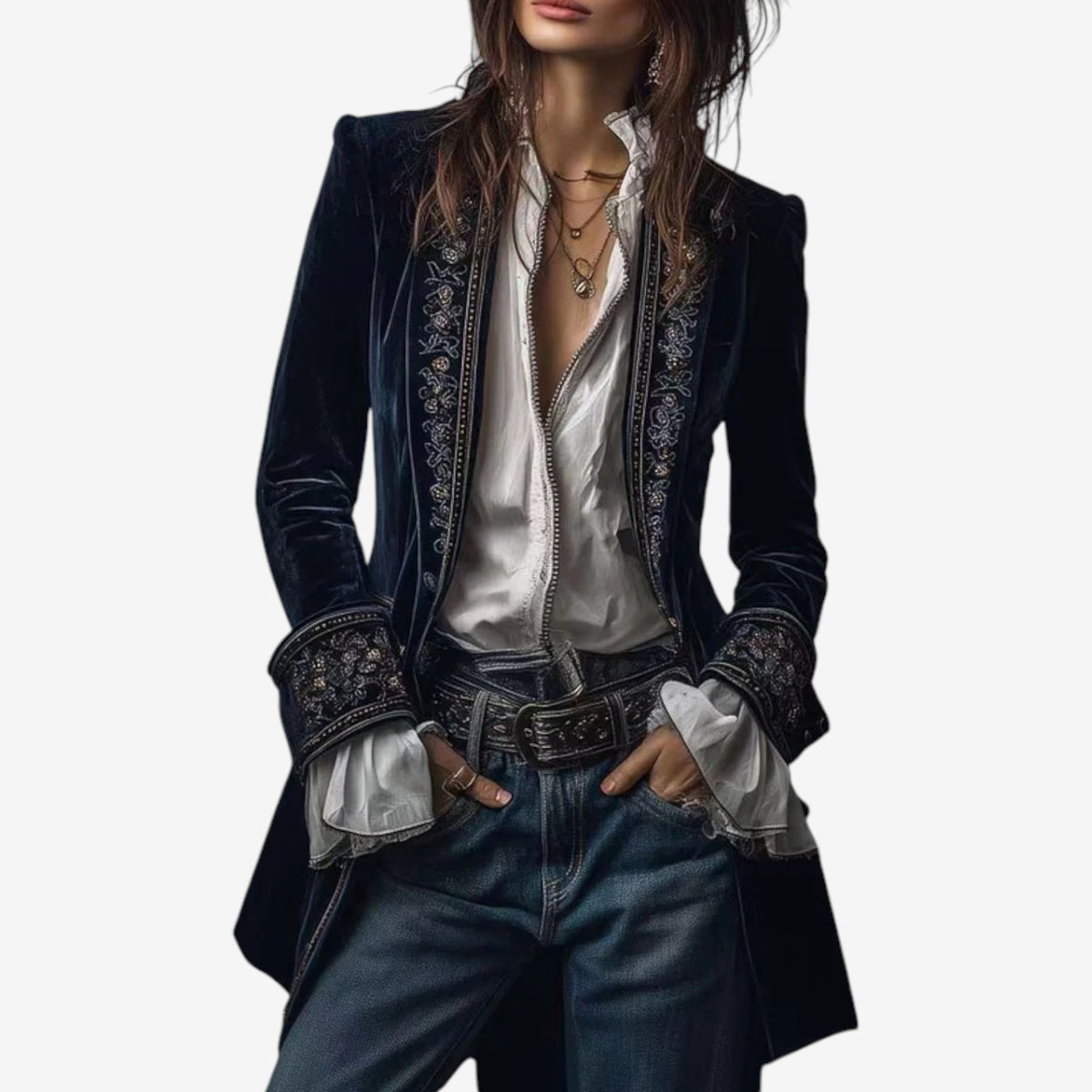 Ramousse™ Blazer Brodé