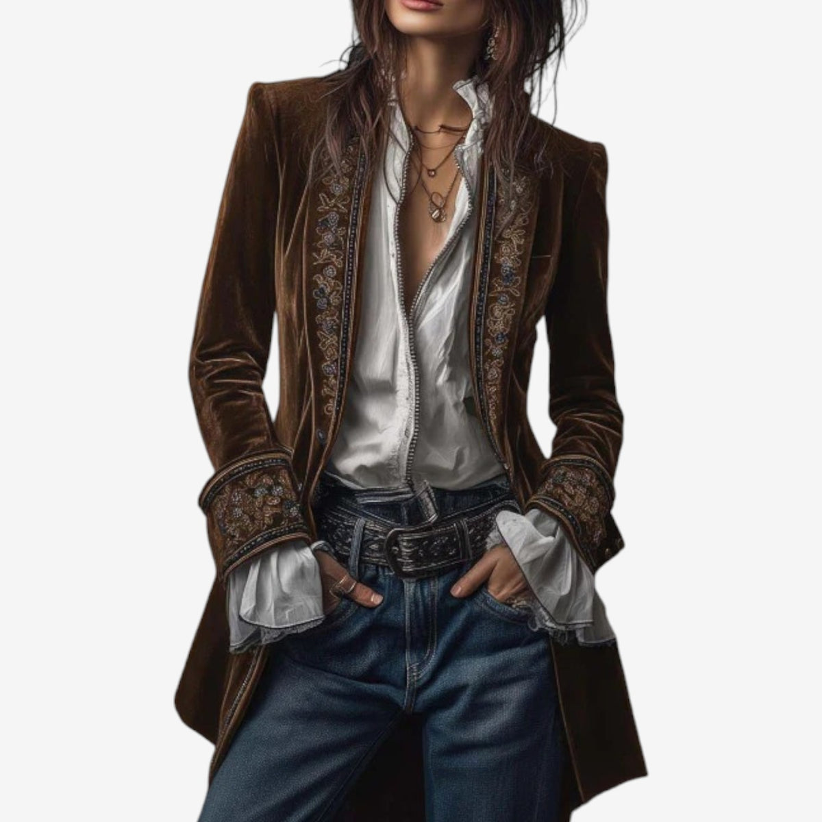 Ramousse™ Blazer Brodé