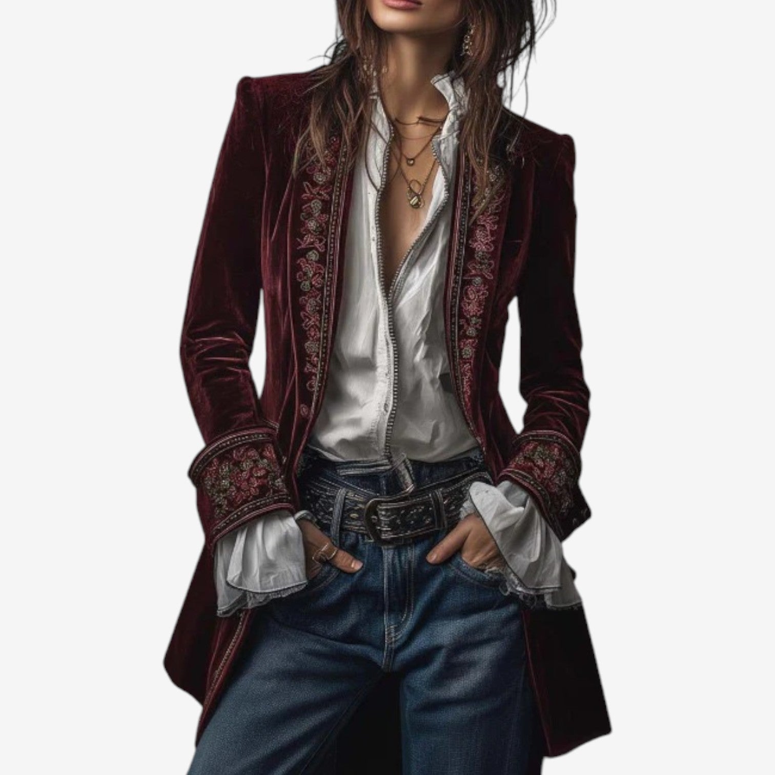 Ramousse™ Blazer Brodé