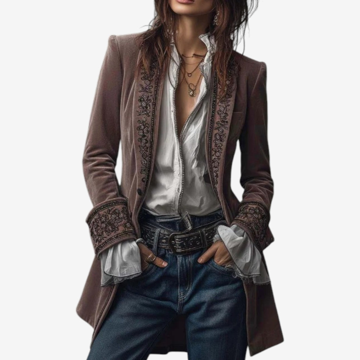 Ramousse™ Blazer Brodé