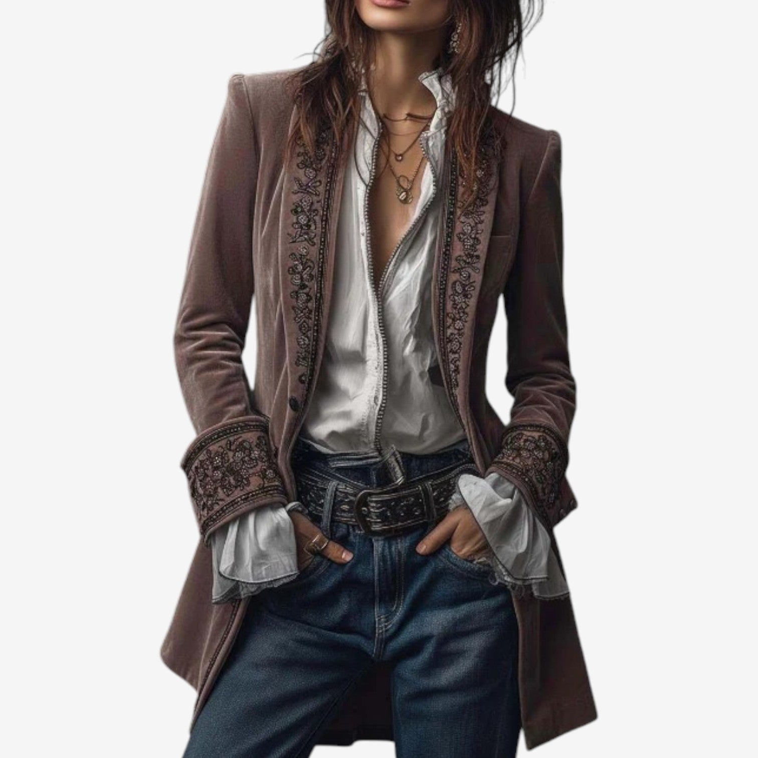 Ramousse™ Blazer Brodé